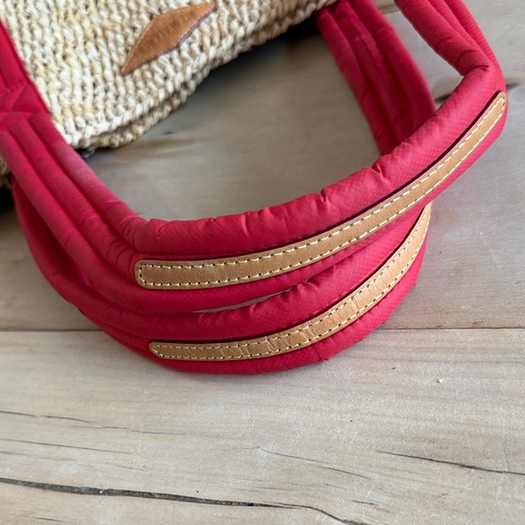 Red and Tan Woven Tote Bag - Picture 4 of 6